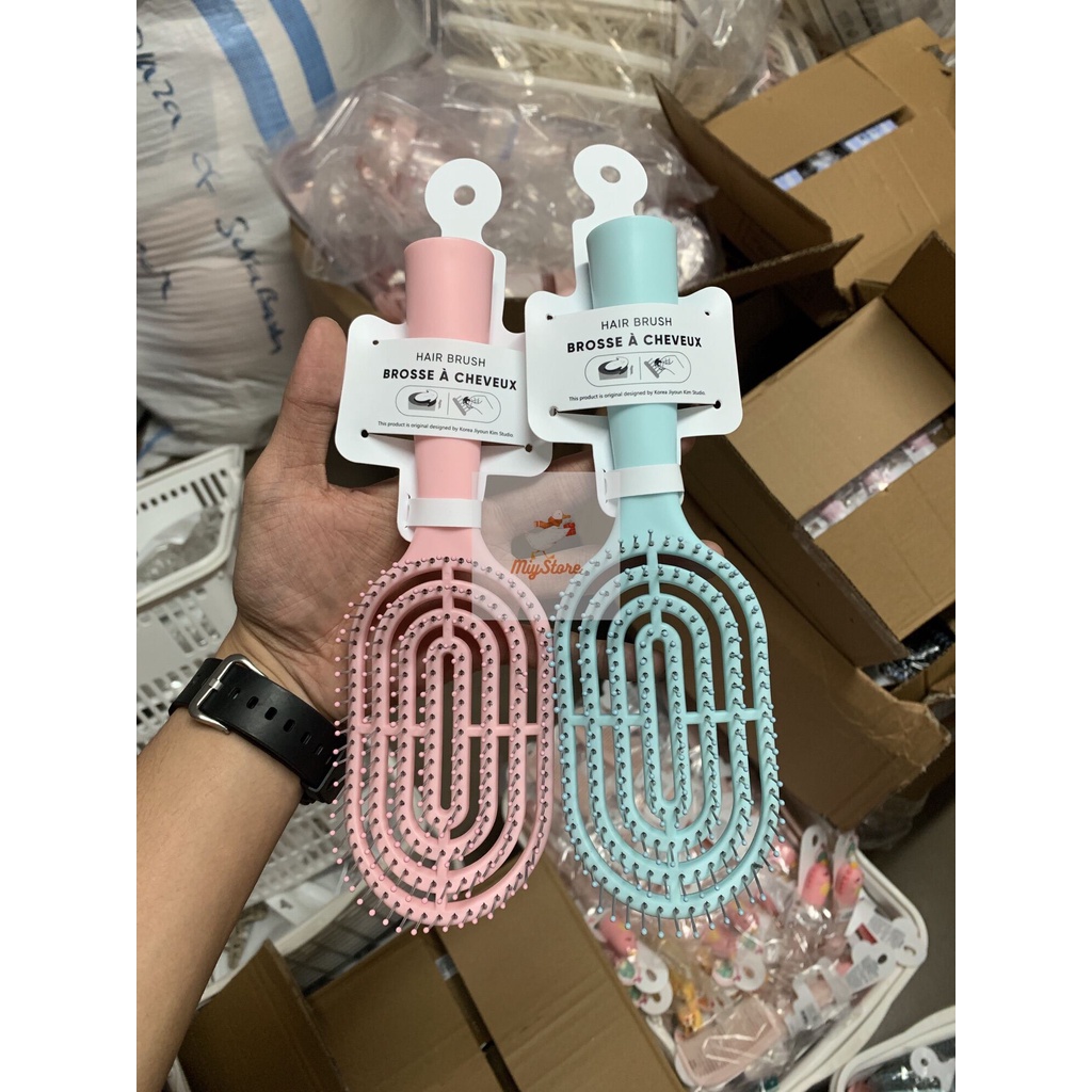 MINISO Sisir Rambut / Miniso Mini Cushion Hair Brush / Sisir Rambut Mini Oval
