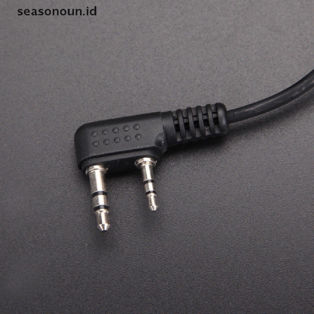 Seasonoun Throat Mic Earpiece Headset Finger PTT Untuk Baofeng UV5R 888s Radio Walkie Talkie.