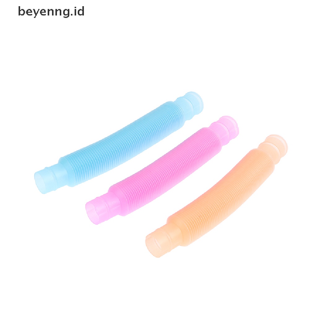 Beyen 5Pcs Sensory Luminous Pop Tube Fidget Toy Bellow Stress ADHD Autism Anxiety ID