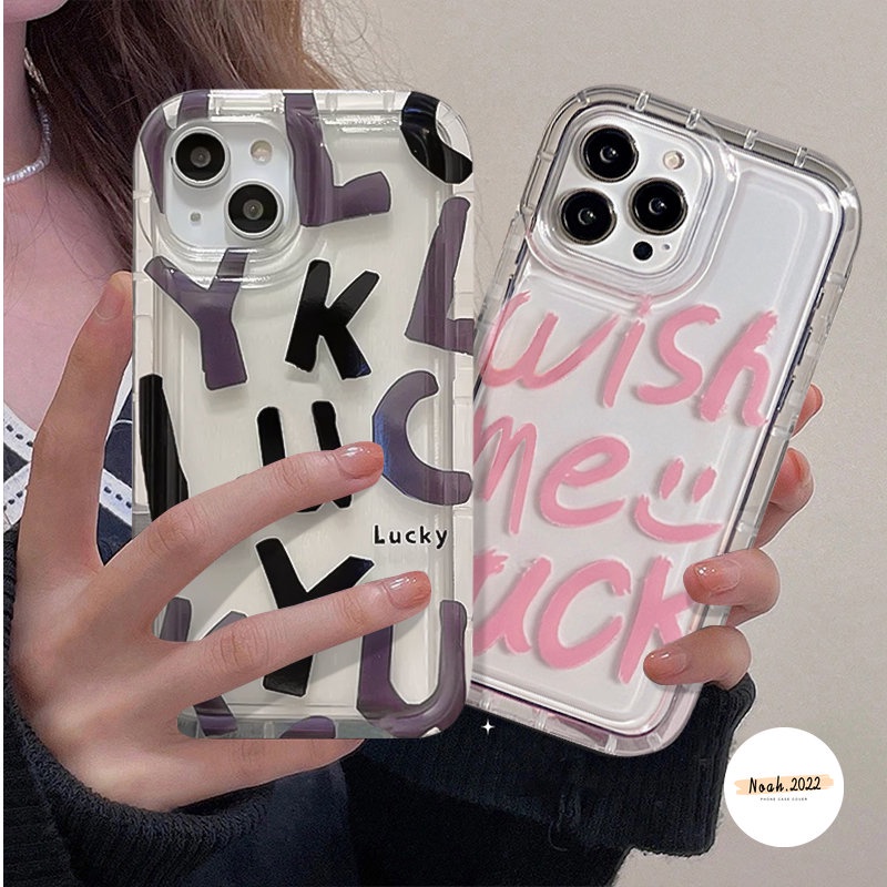 Smiley Letter Case Untuk Xiaomi Redmi A1 10 9T 10A 9A 9C NFC Redmi Note 9 11 10 11s 10s Note11 Note10 Note9 Note10s Alfabet Sederhana Shockproof Pasangan Lembut Tpu Airbag Bening Cover