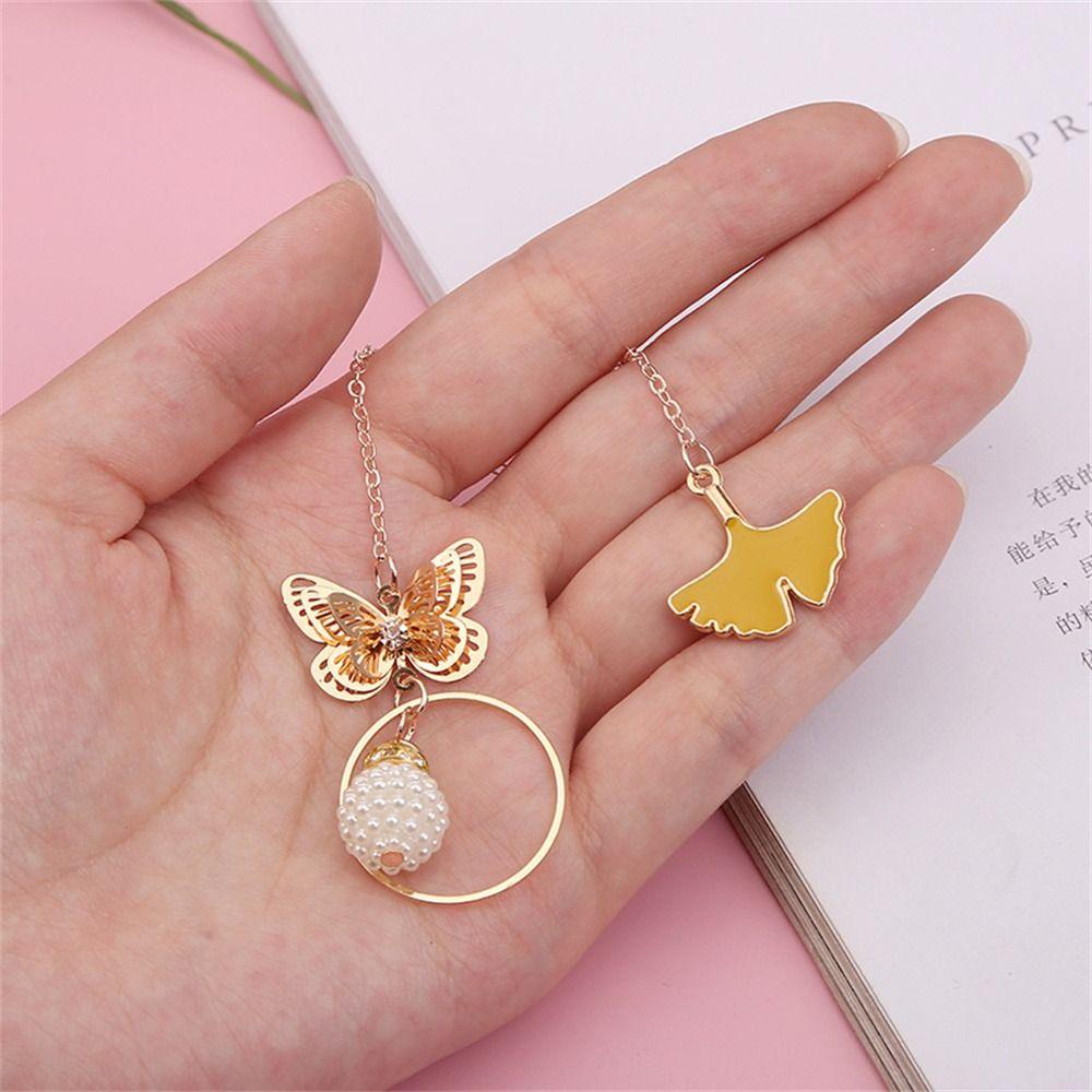 [Elegan] Butterfly Bookmark Kantor Perlengkapan Sekolah Capung Untuk Alat Tulis Perempuan Siswa Bookmark Liontin