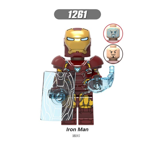 Mesin Perang Superhero Marvel Minifigures Iron Man Thor Hawkeye Captain Marvel Minifigure Rakitan Mainan