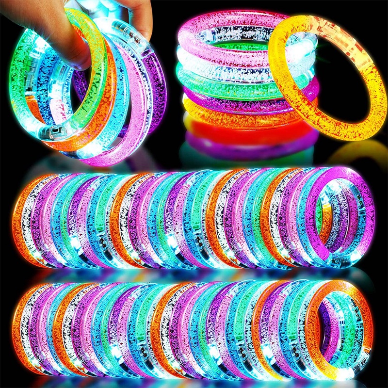 1 /3/5Pcs Stik Gelang Bercahaya Multi Warna/Gelang Bercahaya LED Untuk Perlengkapan Club Menari Pesta Ulang Tahun