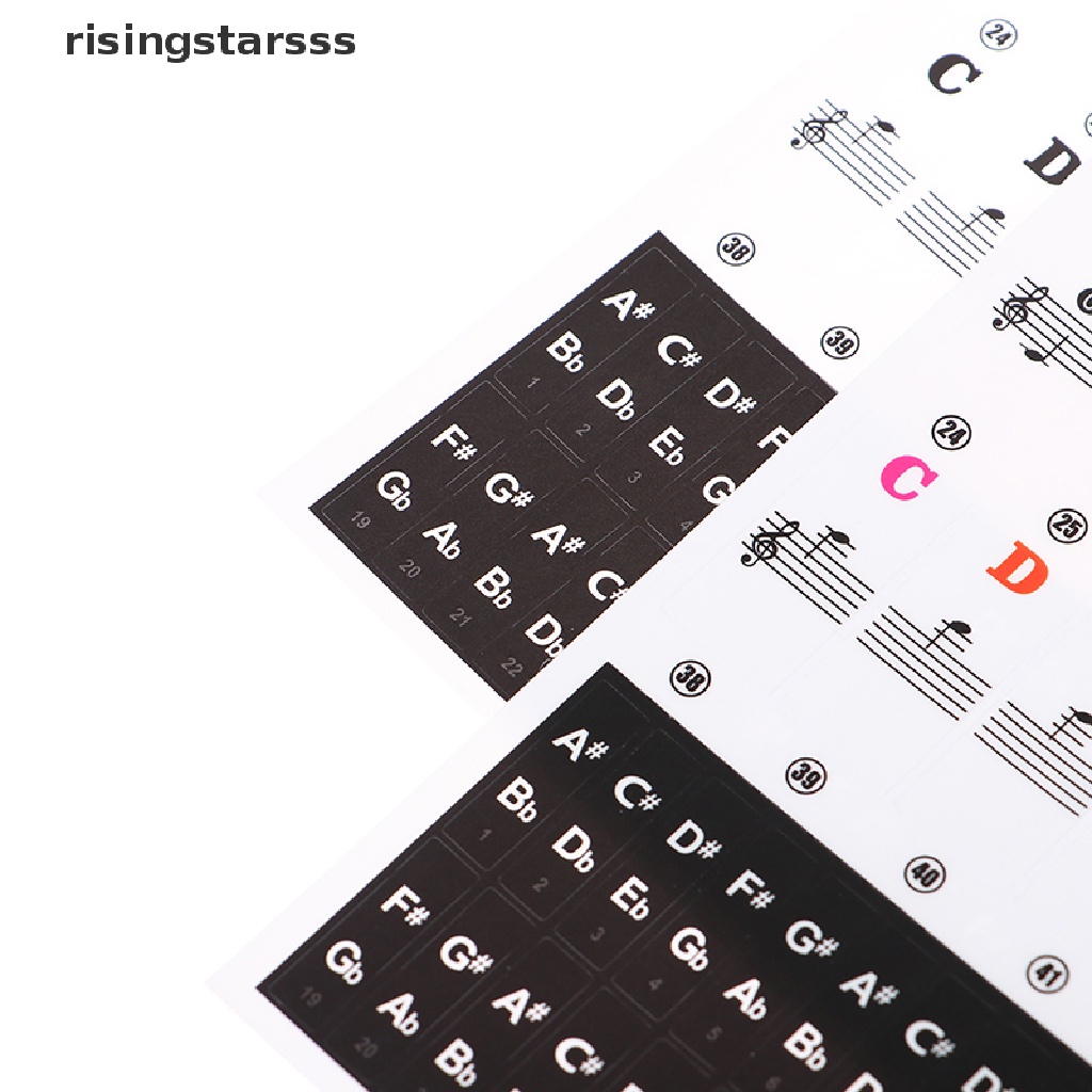 Rsid Span-new Stiker Keyboard Piano Transparan54/61Kunci Keyboard Elektronik Piano Sticker Jelly