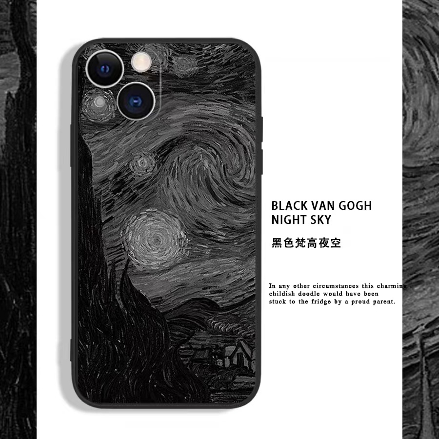 IPHONE Ins Pola Langit Berbintang Cocok Untuk Iphone14 14pro 14plus 13 13pro 13prm iPhone12 7Plus 8Plus Xr XS 13 Pro Max Empat Sudut Casing Ponsel Tahan Guncangan