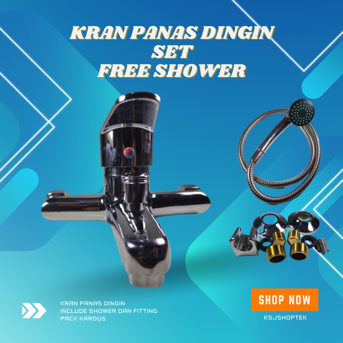 KRAN MIXER AIR PANAS DINGIN BATHUB KRAN SHOWER SET KERAN PAKET