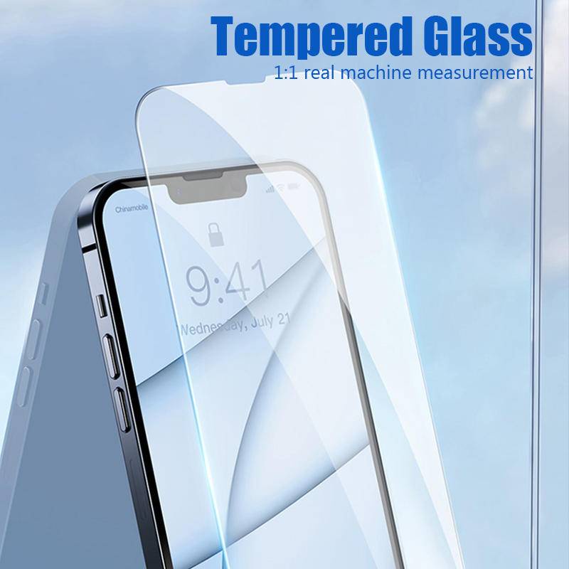 4pcs Tempered Glass Untuk iPhone 14 13 12 11 Pro MAX Plus Mini Pelindung Layar Di Atas Untuk iPhone X XS MAX XR 7 8 6 6S Plus SE 2022 2020 14Plus 13Mini 12Mini Kaca Pelindung