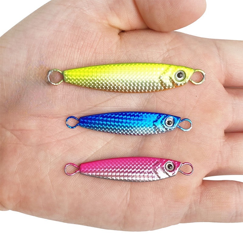 Kail Jigging Pancing 7g/10g/15g/20g/30g Spinner Umpan Laser Metal Jig Umpan Casting Sendok Umpan Pancing