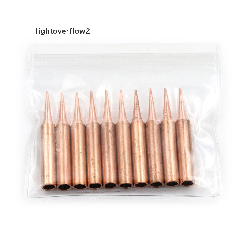 [lightoverflow2] 10Pcs/Lot 900M-T-I Soldering Tips Pure Copper Low Temperature Soldering Iron [ID]