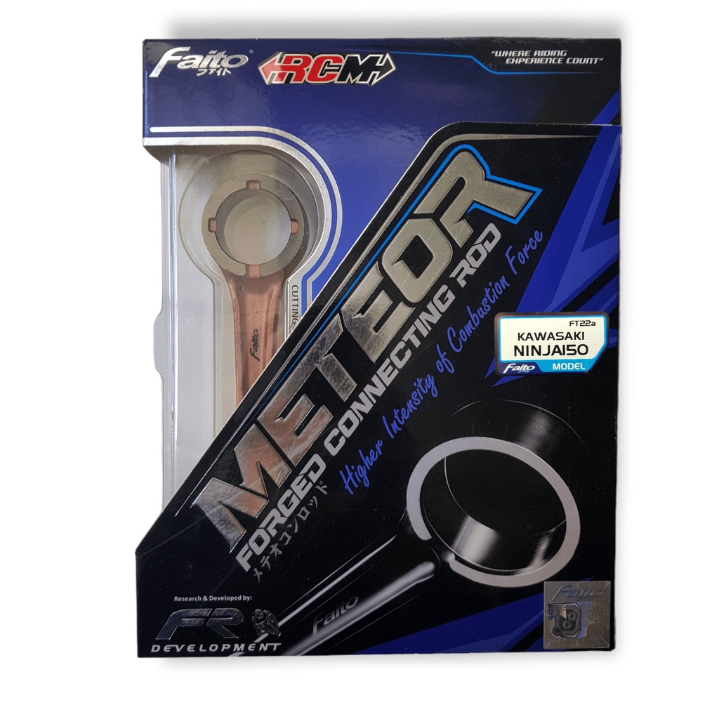 CON ROD CONROD CONNECTING ROD STANG SETANG SEHER SEKER NINJA 150 NINJA150 2T 2TAK 2 T TAK SS RR TYPE METEOR FORGED FORGING ALLOY ANTI BUCKLING IMPROVES COMBUSTION PERFORMANCE ORI ORIGINAL FAITO ASLI