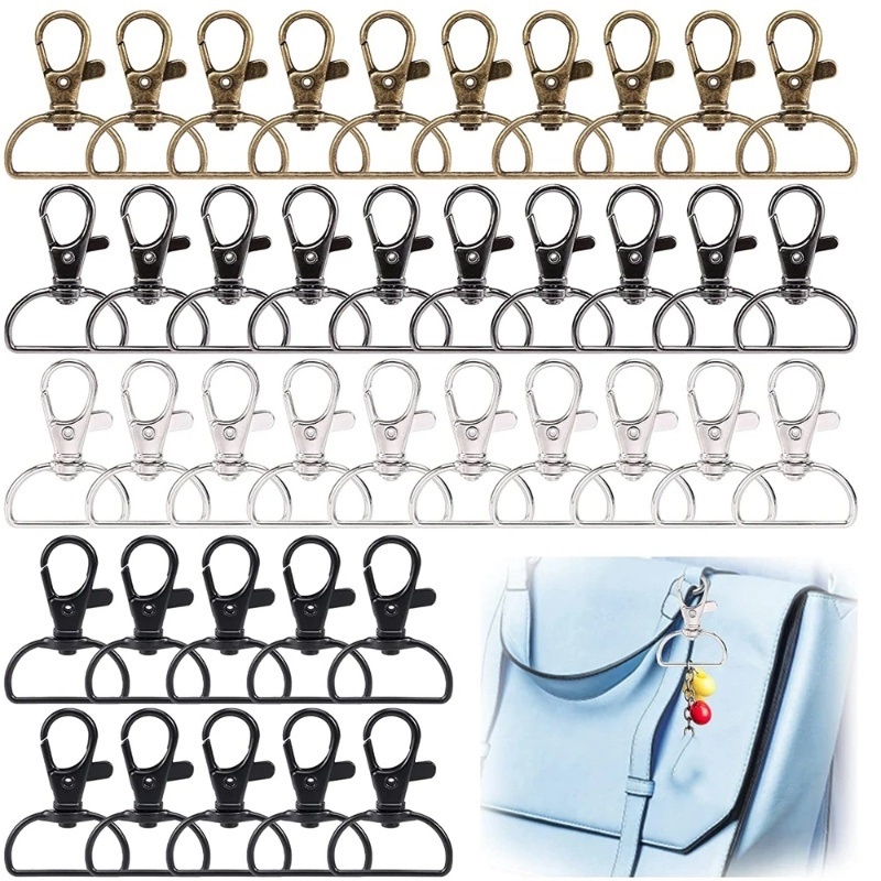 Jepit Putar Tahan Lama D Ring Untuk Koper/Handmade DIY Snap Hooks Untuk Aksesoris Gantungan Kunci