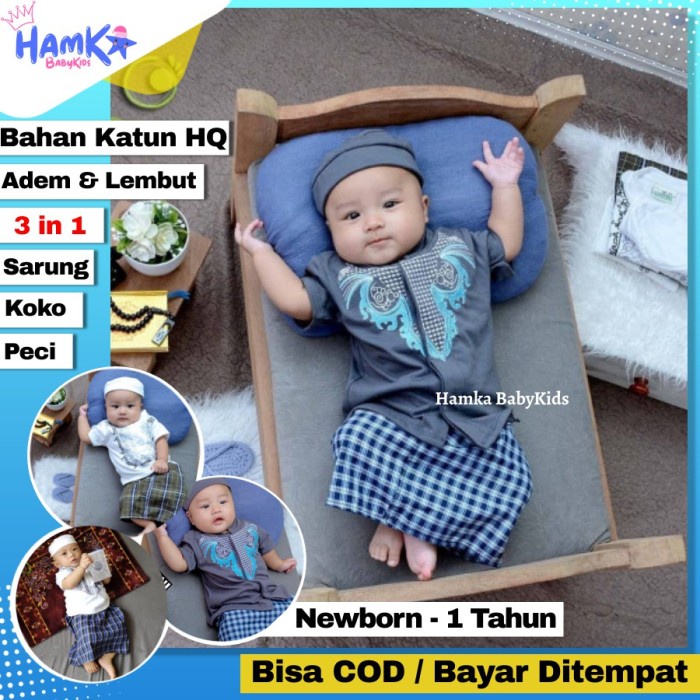 [Muslim Anak] Baju Koko Bayi 0 6 Bulan New Born Laki Laki 6 12 Bulan