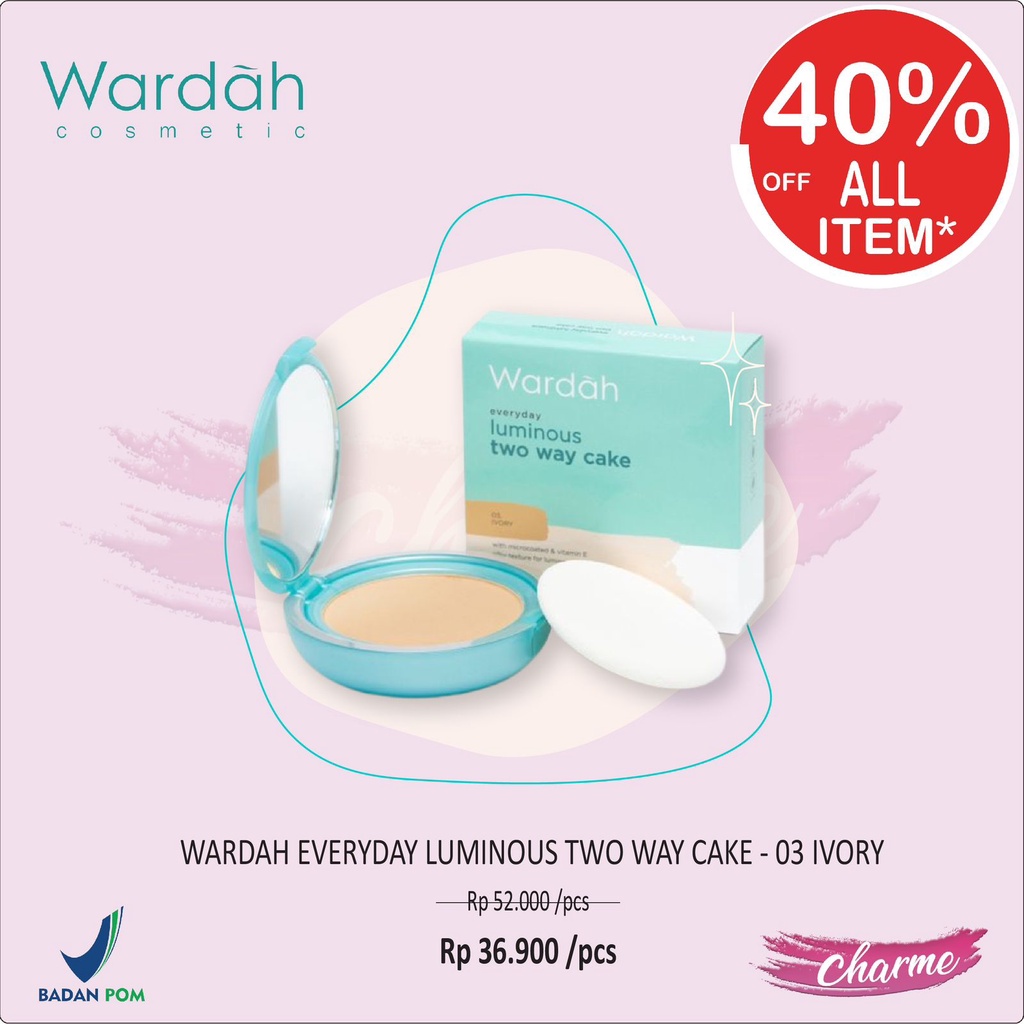 (READY & ORI) Wardah Everyday Luminous Two Way Cake Bedak Padat ORI BPOM