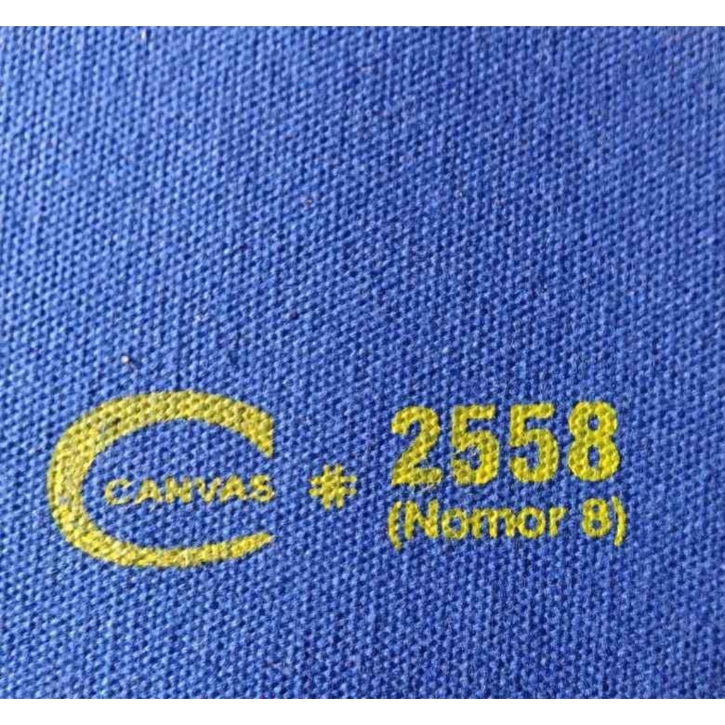 Terpal Truk kain kanvas warna biru 4mx7,5m Dobel Cincingan