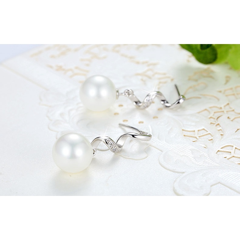 Goldkingdom Fashion Perhiasan Aksesoris Ready Stock Perak Stud Earrings Wavy Pattern Earrings Wanita Temperamen Korea Panjang Anting Sederhana Grosir