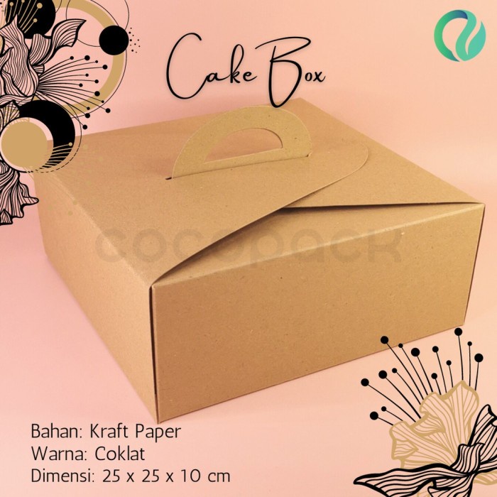 

⭐BISA COD⭐ Brown Cake Box Kotak Kue Gift Hampers (10 PCS)