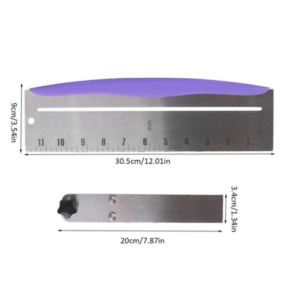 [Elegan] Scraper Kue 1PC Bahan Stainless Steel Tinggi Dapat Disesuaikan Tahan Lama Untuk Mousse Keju Rotating Baking Spatula