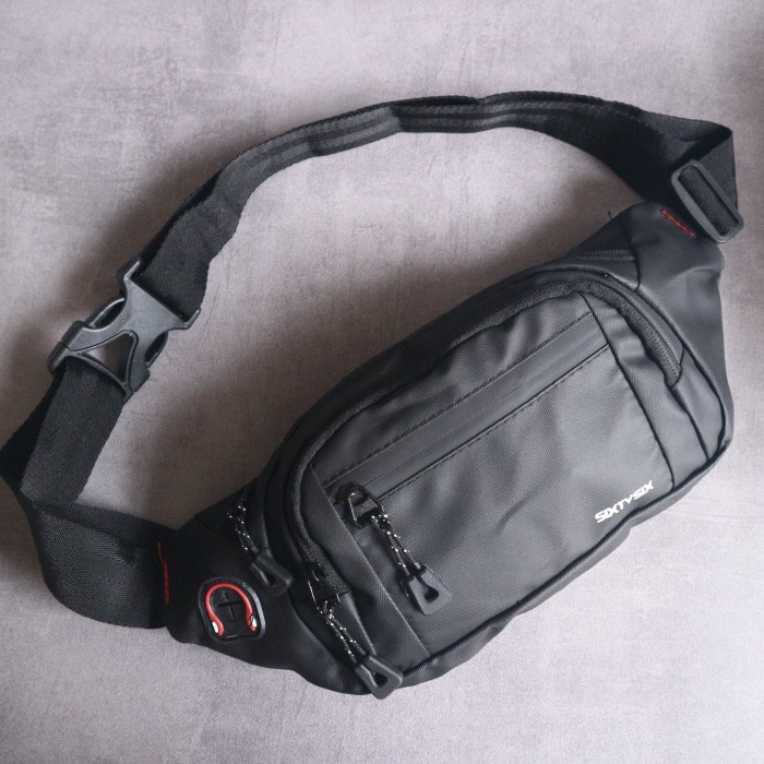 tas selempang pria  Tas Selempang Pria Waistbag Pria Slingbag Pria Tas Pinggang Pria Baru - Hitam(R0