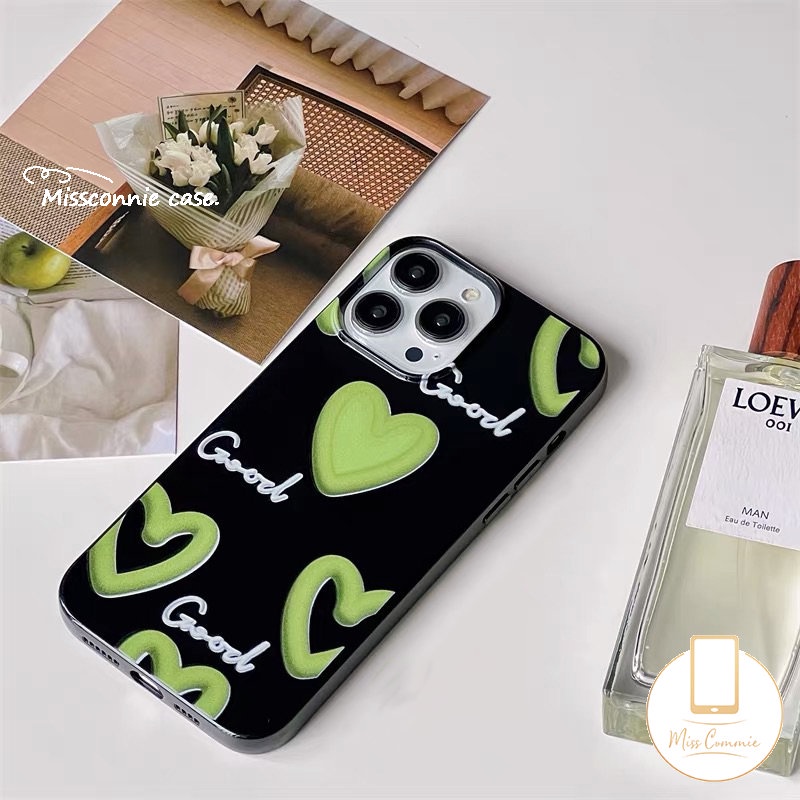 Ins Lucu Kartun Smiley Phone Case Kompatibel Untuk IPhone 7Plus XR 13 14 11 12 Pro Max7 8 Plus X XS Max SE 2020 Cinta Hati Tahan Kotoran Halus Glossy Lembut Tpu Cover