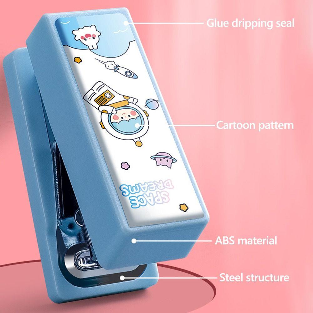 R-flower 2set Mini Stapler Metal Alat Tulis Kreatif Dengan 400PCS Staples