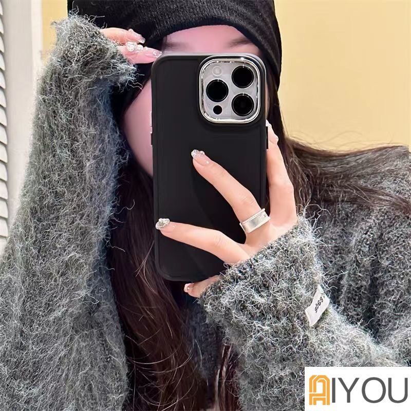 luxury silicon soft TPU + plating camera case for iPhone 11 12 Pro max X XS MAX XR 7 8 PLUS SE 2022 2020 High quality shockproof back cover case