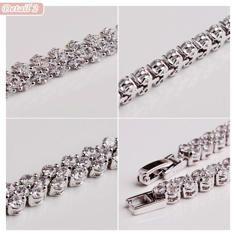 Gelang Wanita Berhiaskan Berlian Permata Anti Karat  Bisa COD Bracelet Diamond Lucu Murah Aesthetic Korea