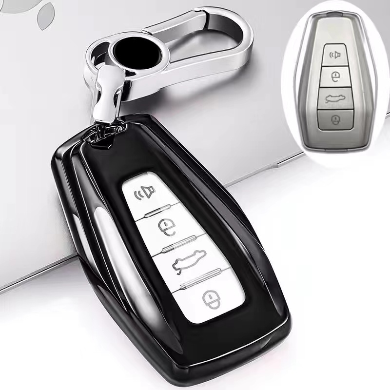 Untuk Proton X50 Chome Reflektif TPU Penutup Kunci Mobil Key Case Fob X50 Kunci Cover Casing