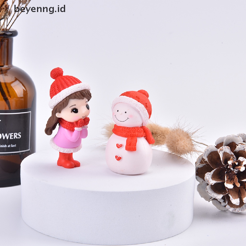 Beyen 3Pc Boneka Figure Pasangan Natal Mini DIY Dekorasi Taman Ornamen Miniatur ID