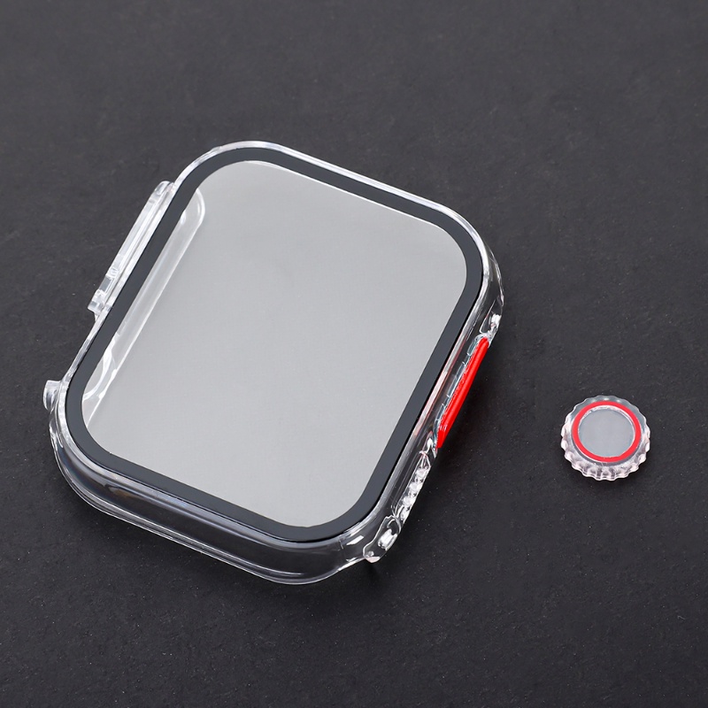 Ringan Anti-Tabrakan Tempered Glass Watch Case Tahan Air All-inclusive Change To Ultra PC Screen Protector Cover Kompatibel Untuk Apple Watch 7per8 Generation 45mm