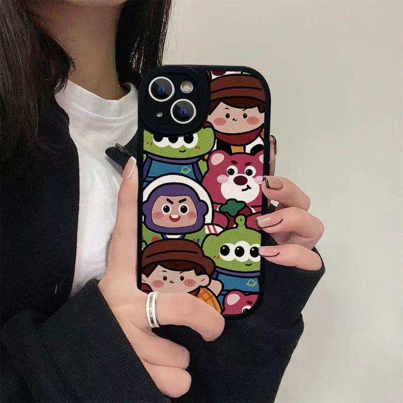 Stoy Story Winnie the Pooth SoftCase Apple IPhone 6S 7 8 Plus XR XS Max 11 12 13 14 Pro Max 14 PLUS Black Silicone Case Alien