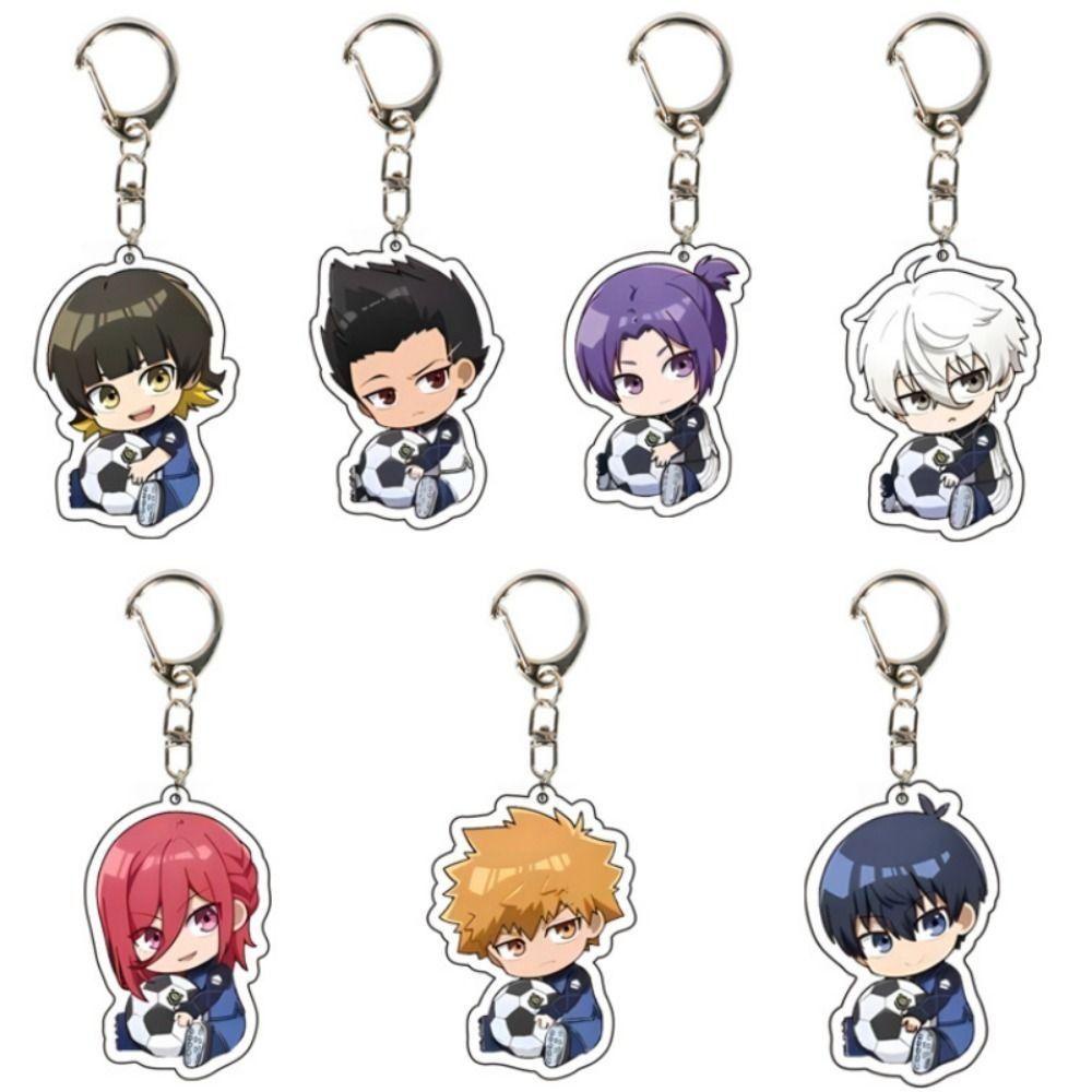 Lanfy Anime Blue Lock Gantungan Kunci Isagi Yoichi Bachira Chigiri Dekorasi Gantung Gantungan Kunci Mobil Perhiasan Ornamen Handbag Pendant Acrylic Anime Blue Lock Keyring