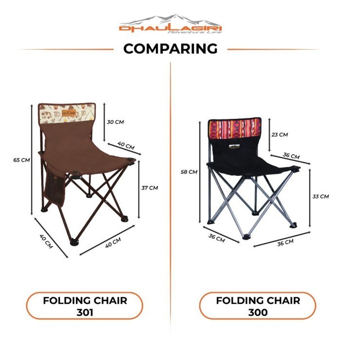 Kursi Lipat Dhaulagiri DH FC 301 Folding Chair Camping Tenda Portable
