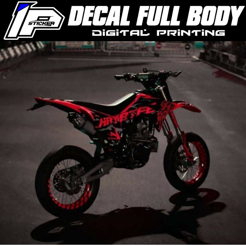 DECAL STIKER STICKER CRF 150/250 HITAM GOLD
