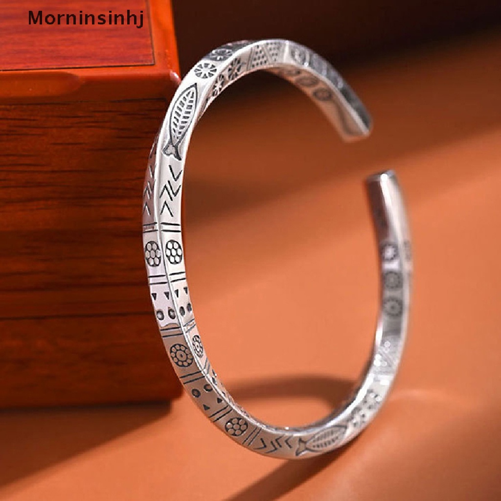 Mornin Vintage Stainless Steel Bangle Untuk Pria Wanita Mobius Memutar Cuff Gelang Unisex Kasual Pulseira Gents Perhiasan Mobius Cincin Totem Gelang id