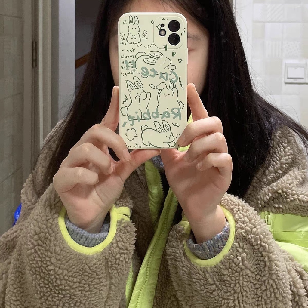 IPHONE Ins Pola Graffiti Cocok Untuk Iphone14 14pro 14plus 13 13pro 13prm iPhone12 7Plus 8Plus Xr XS 13 Pro Max Empat Sudut Casing Ponsel Tahan Guncangan