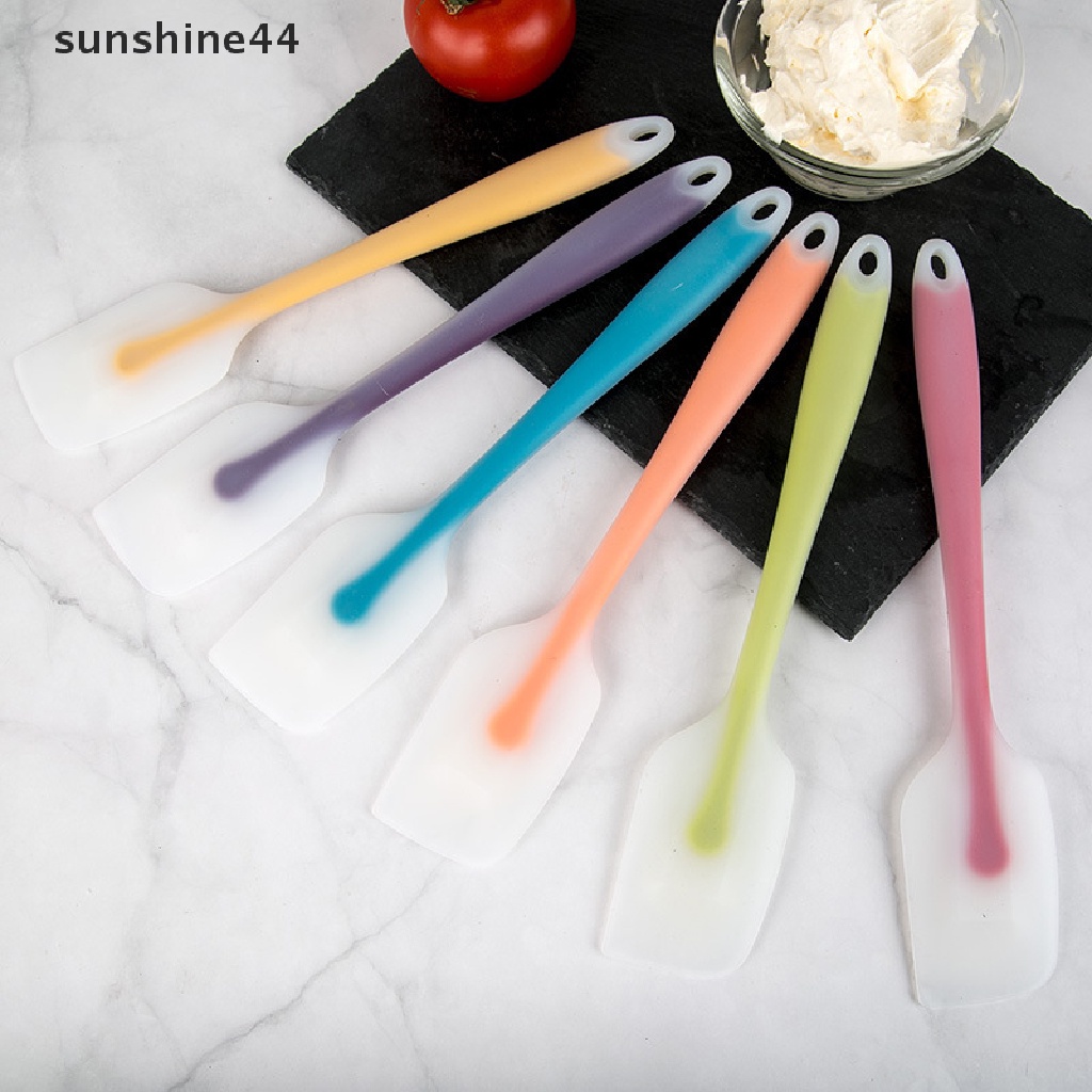 Sunshine 1Pc Spatula Mentega Kecil Non Stick Tembus Silikon Cream Baking Scraper ID