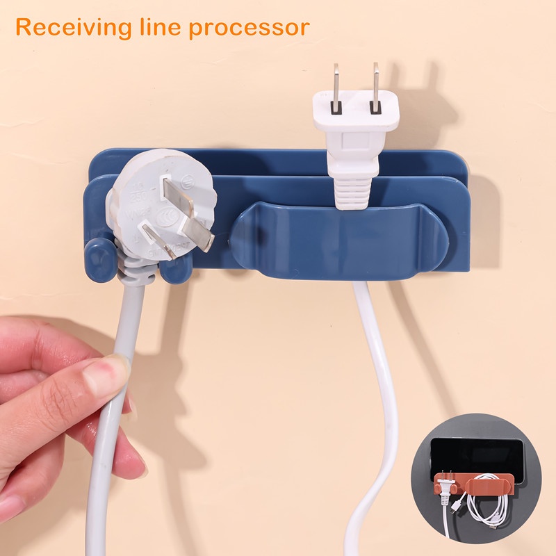 Kreatif Tempat Colokan Yang Dipasang Di Dinding Ponsel Charging Stand Ac TV Remote Control Kotak Penyimpanan Rumah Organizer Rak