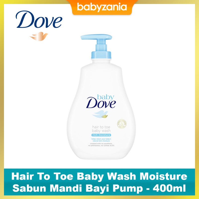 Dove Baby Wash Hair to Toe Sabun Mandi Bayi Pump - 400 ml