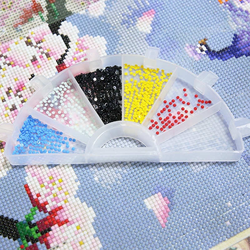 Diy Diamond Painting Tray Tools Set Kapasitas Besar Manik-Manik Mosaik Berlian Kotak Penyimpanan Tray Organizer Dengan Pena Titik Bor