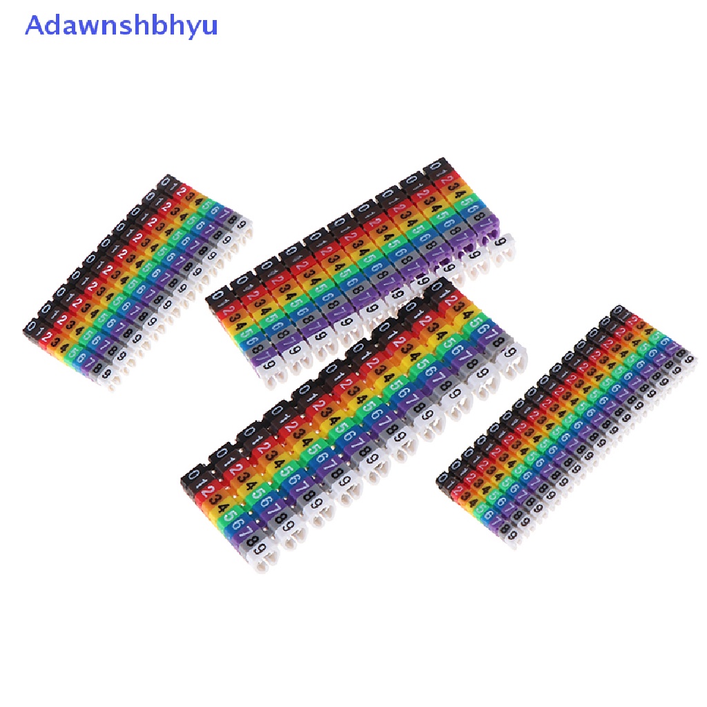 Adhyu Cable Marker Colorful C-Type Marker Number Tag Label Untuk Kawat 1.5/2.5/4/6mm2 ID