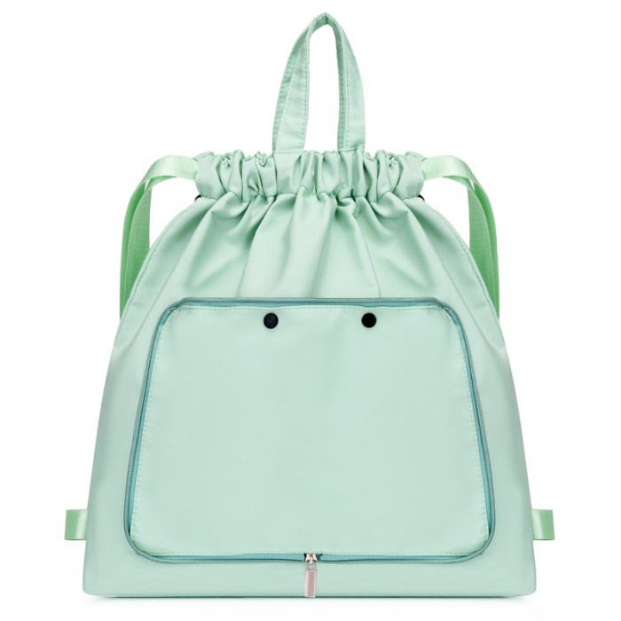 Tas Ransel Nylon Dua Arah dengan Tali Serut yang bisa dilipat