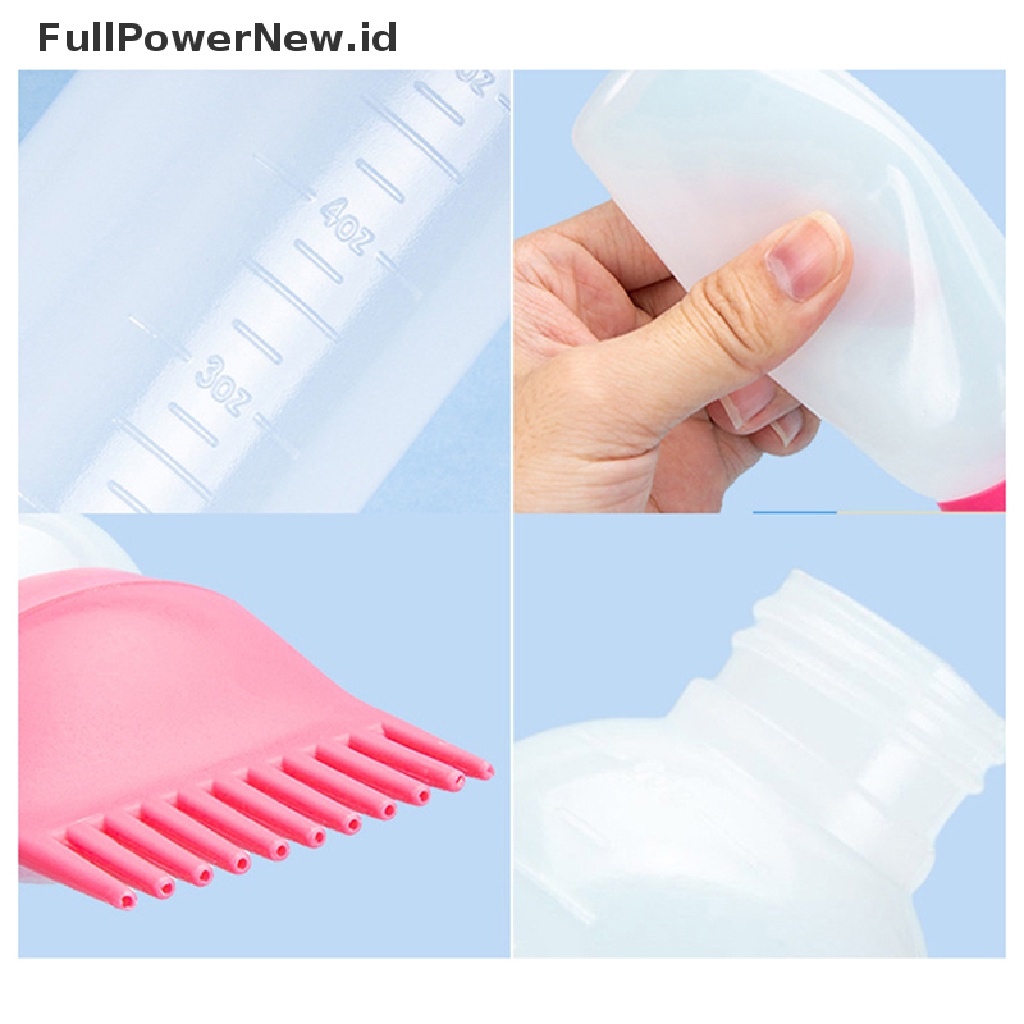 Power 120ml Botol Shampo Pewarna Rambut Aplikator Coloring Brush Pembersih Rambut ID