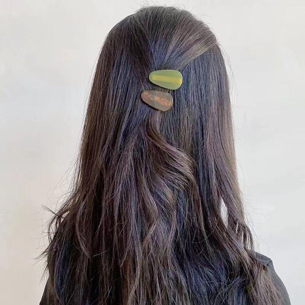 Agustinina Klip Rambut Bentuk Tetes 2pcs Hiasan Kepala Untuk Gadis Klip Samping Hadiah Asam Asetat Untuk Wanita Hair Barrettes