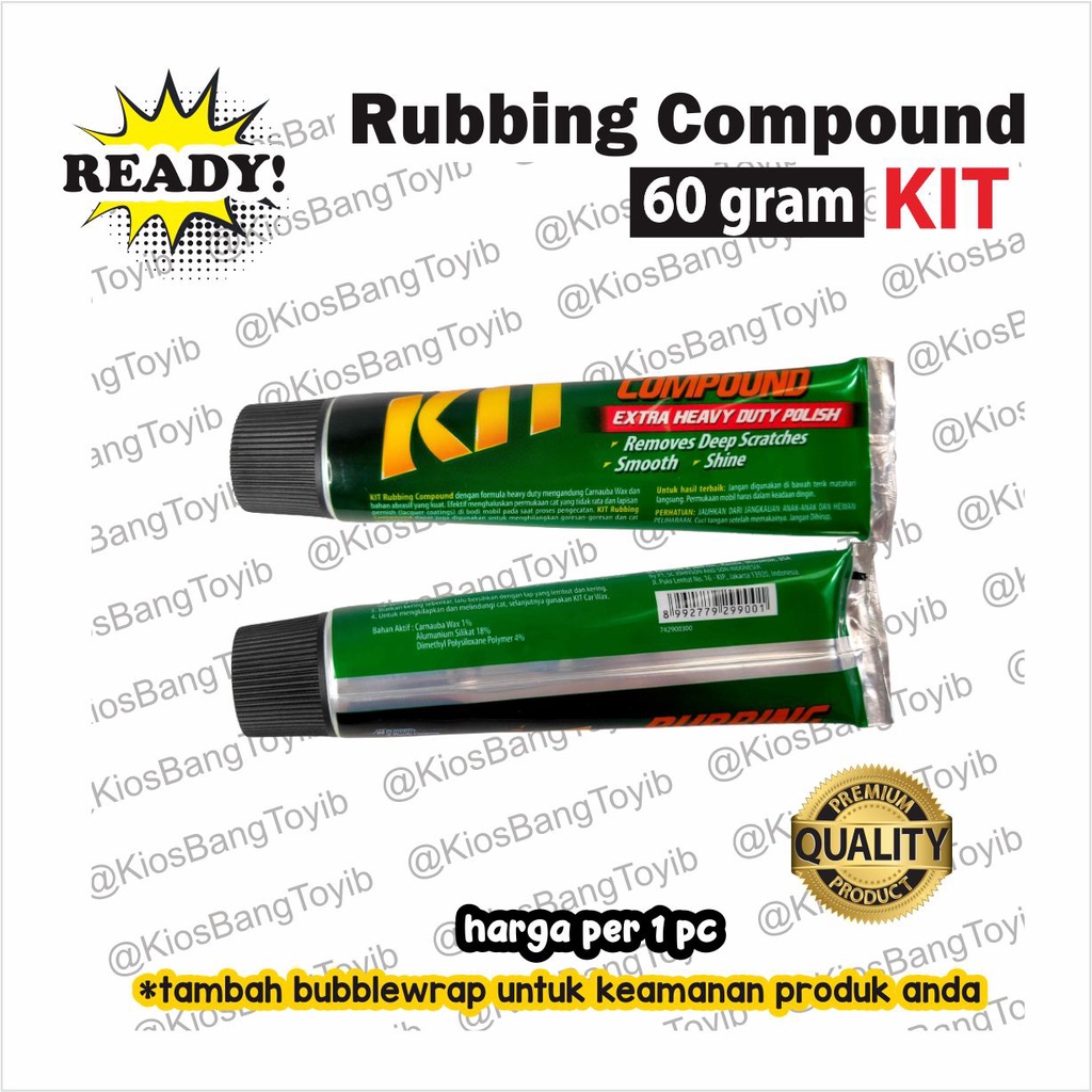 ORI KIT Rubbing Compound Tube 60gr Poles Goresan Mobil Motor Baret