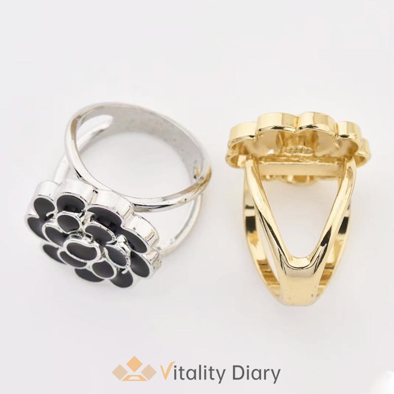 【COD❤️】Bros Bentuk Bunga Aksen Mutiara Bahan Metal Alloy Aksesori Fashion-VDY