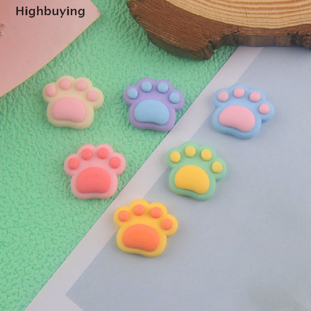 Hbid 10Pcs/lot Warna-Warni Lucu Beruang Paw Flatbacks Resin Cabochon Untuk Rambut Busur DIY Scrapbooking Phone Case Dekorasi Aksesoris Glory