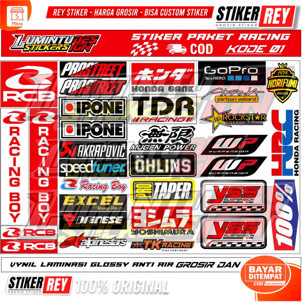 STIKER PACK SPONSOR RACING STIKER RACING STIKER MOTOR STIKER MOTOR BALAP