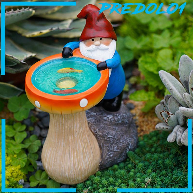 [Predolo1] Solar Gnome Statue Gift Centerpiece Waterproof Cute for Birthday Outdoor