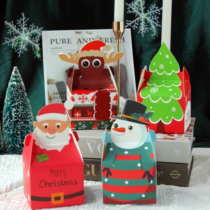 

⭐BISA COD⭐ Kero Box / Packaging Cupcakes Natal / Box Candy Cookies Christmas 2022