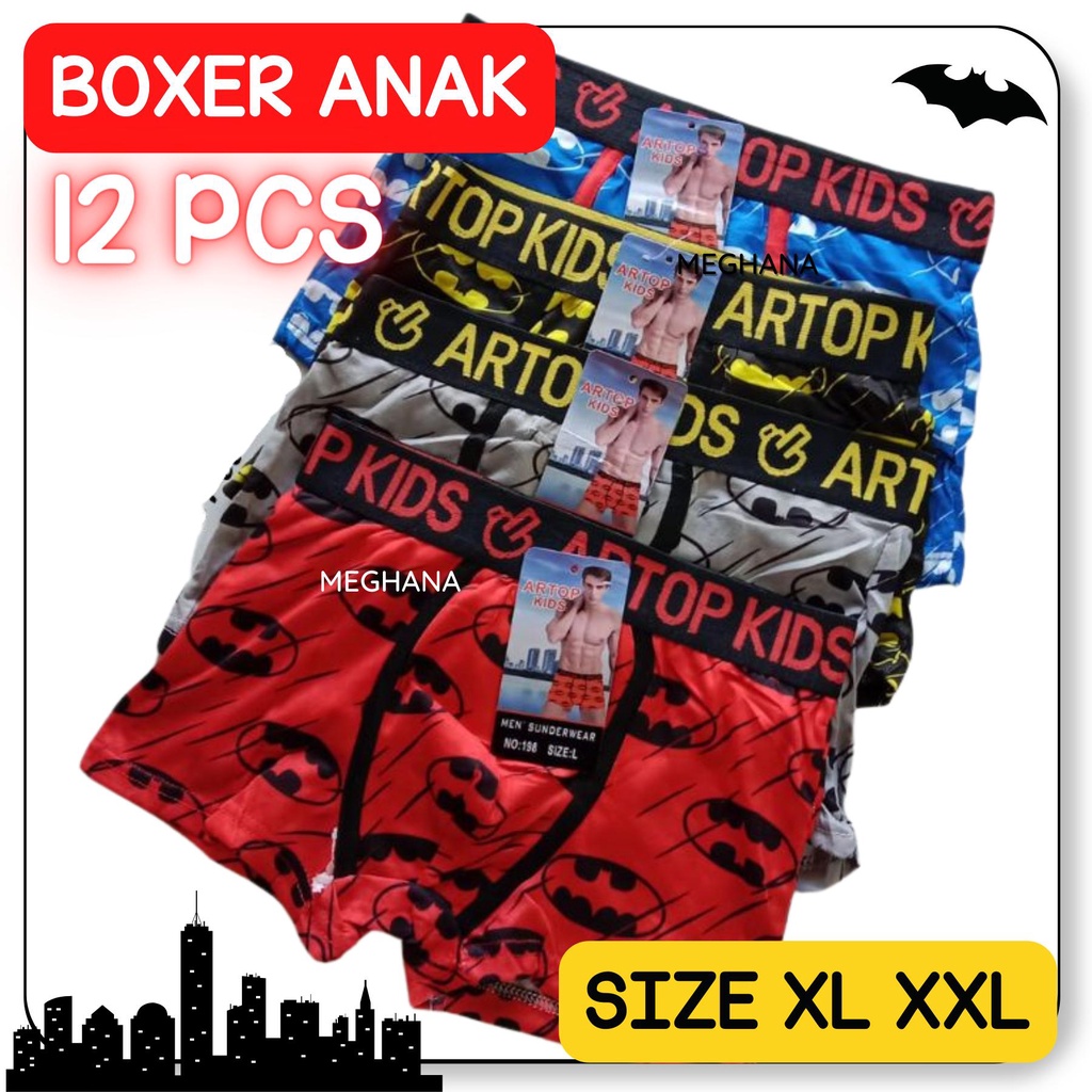 12PCS BOXER CD ANAK ARTOP KIDS